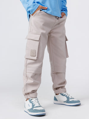 CARGO WOVEN PANTS Light Gray / 14