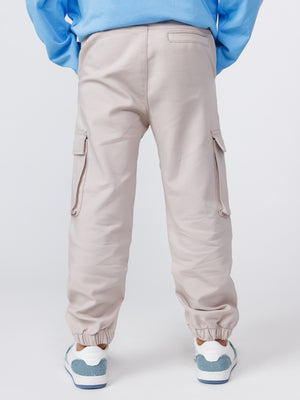 CARGO WOVEN PANTS Light Gray / 14