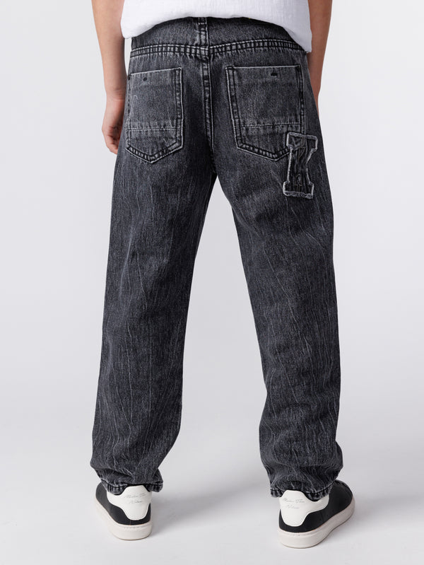 FASHION JEANS Scrubbed Black / 14