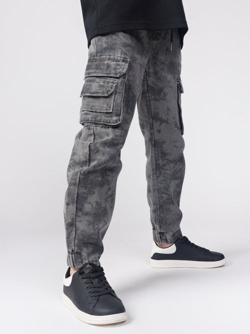 FASHION JEANS Scrubbed Black / 14