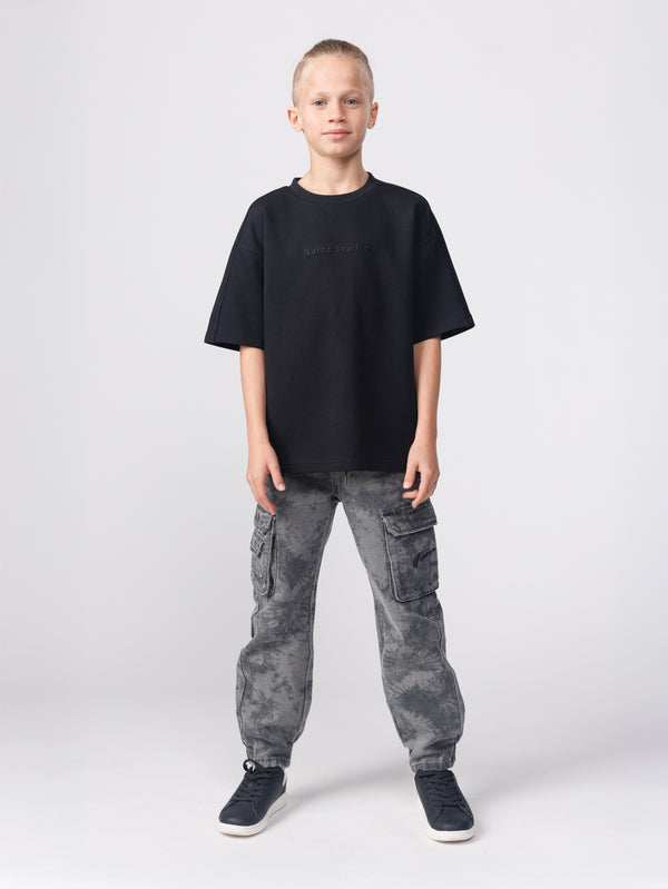 FASHION JEANS Scrubbed Black / 14