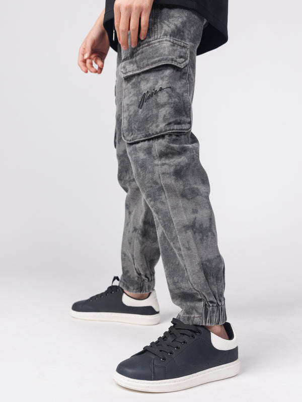 FASHION JEANS Scrubbed Black / 14