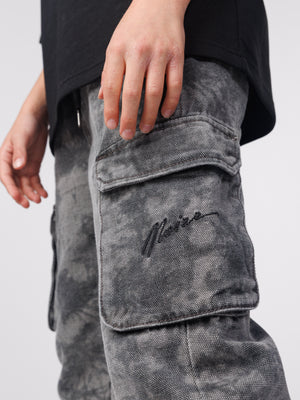 FASHION JEANS Scrubbed Black / 14