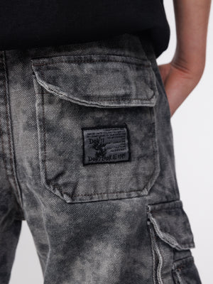 FASHION JEANS Scrubbed Black / 14