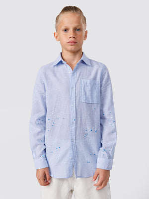 FASHION BUTTONNED SHIRTS Light Blue / 14