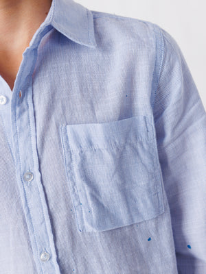 FASHION BUTTONNED SHIRTS Light Blue / 14