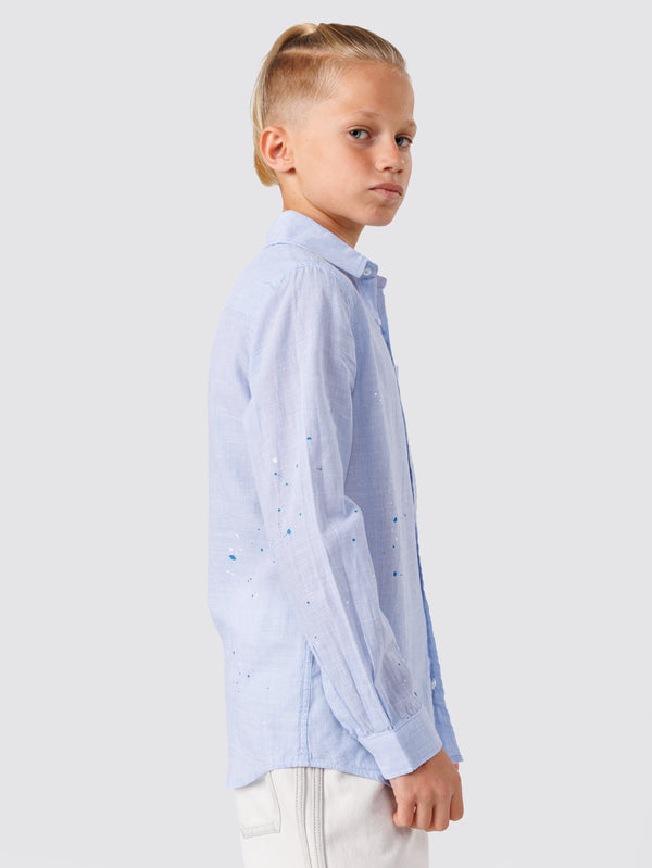 FASHION BUTTONNED SHIRTS Light Blue / 14