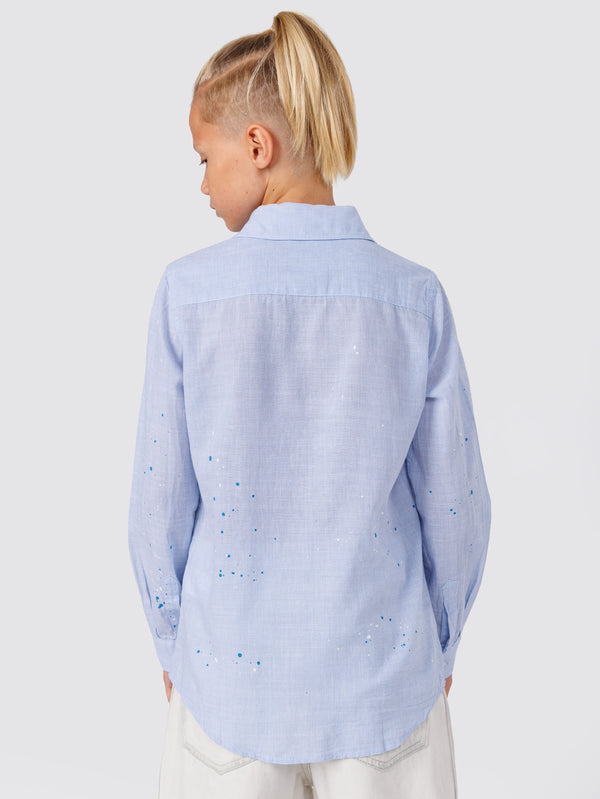 FASHION BUTTONNED SHIRTS Light Blue / 14