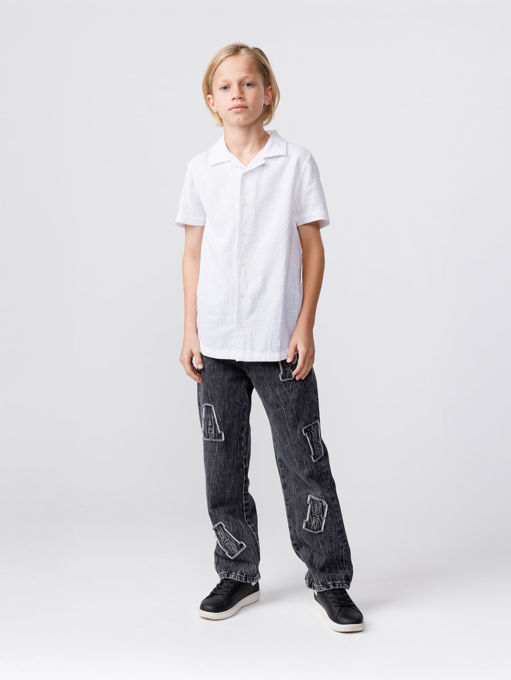 SHORT BUTTONNED SHIRTS White / 14