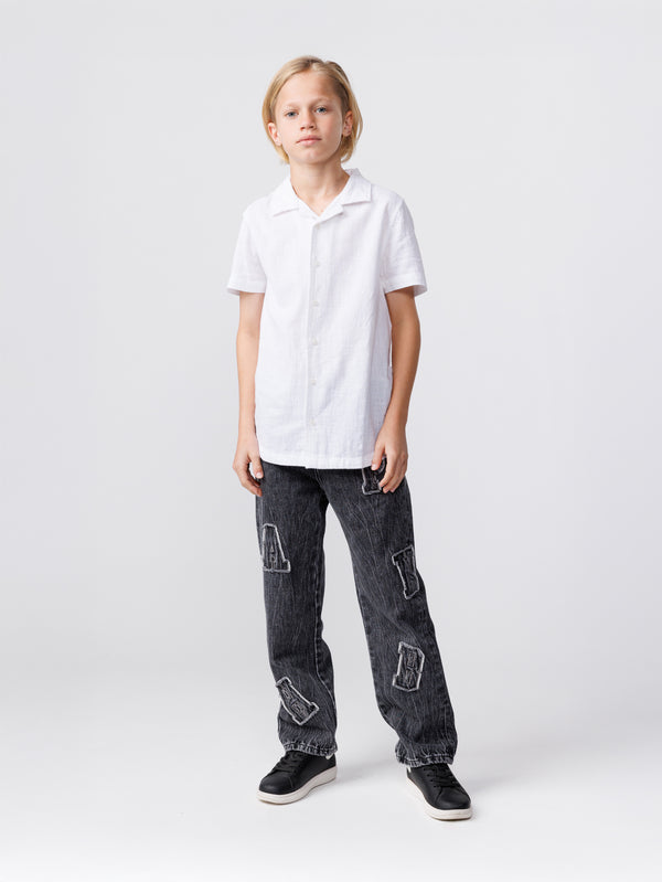 SHORT BUTTONNED SHIRTS White / 14