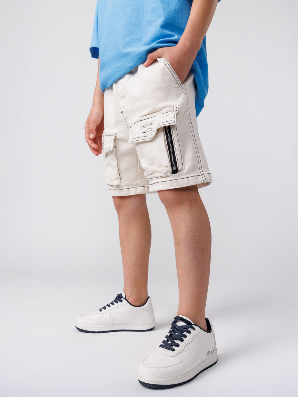 JOGG JEANS BERMUDA Cream / 14