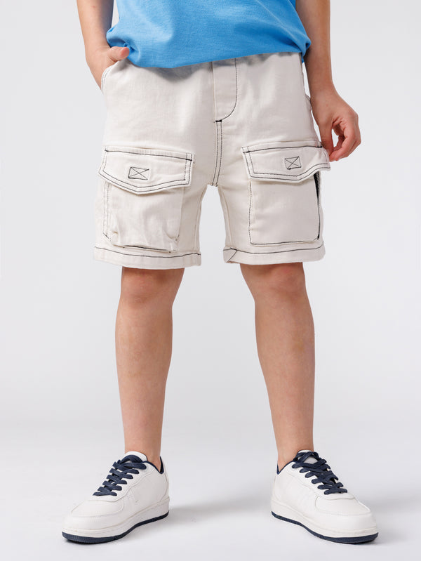 JOGG JEANS BERMUDA Cream / 14