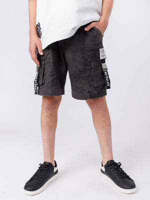 WOVEN BERMUDA Scrubbed Black / 14