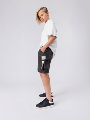 WOVEN BERMUDA Scrubbed Black / 14
