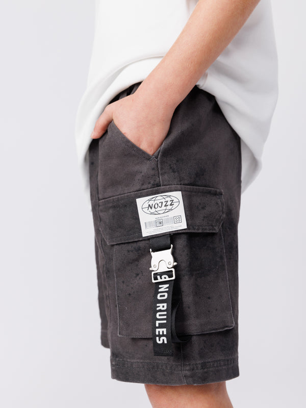 WOVEN BERMUDA Scrubbed Black / 14