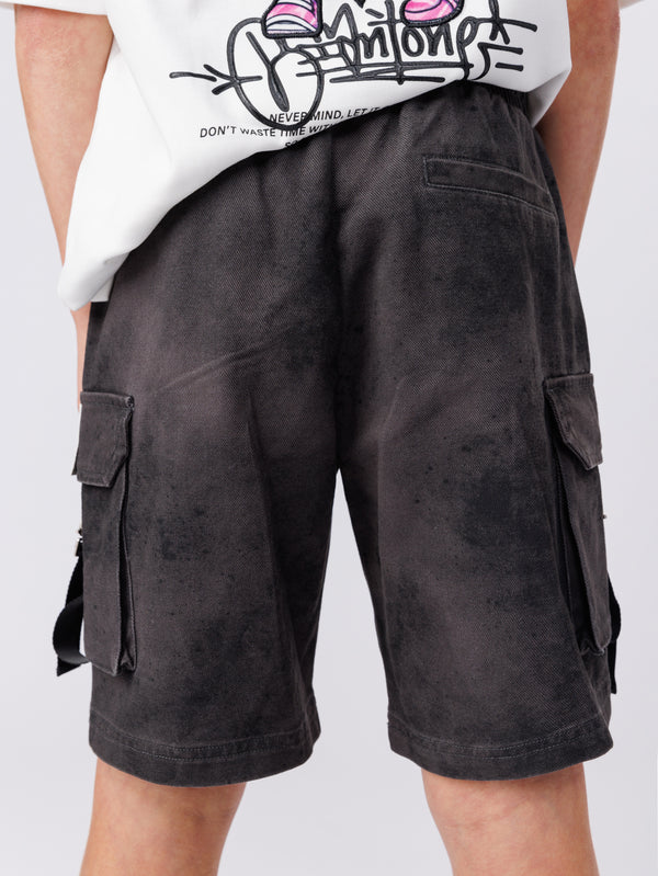 WOVEN BERMUDA Scrubbed Black / 14