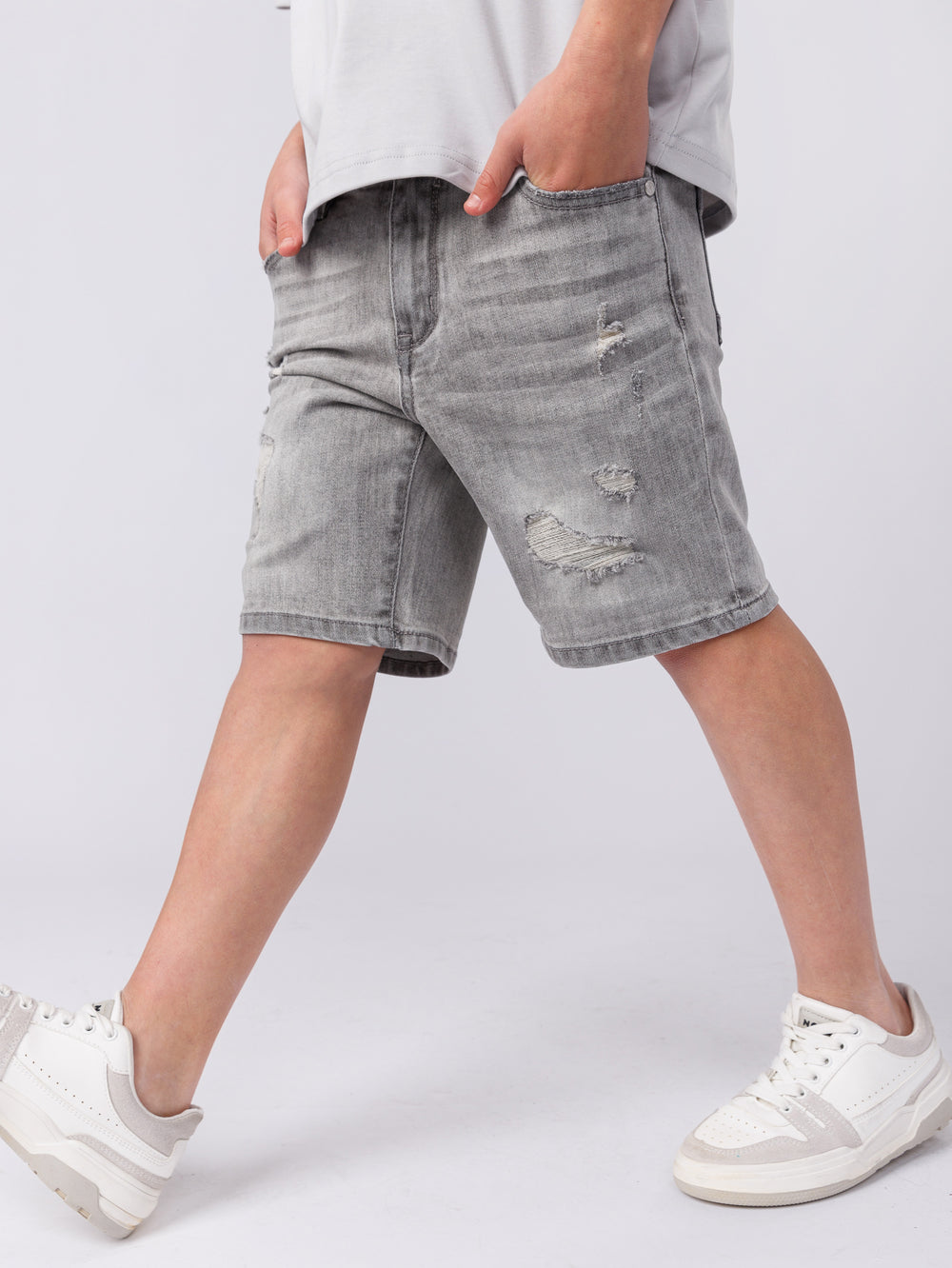 JEANS BERMUDA Light Gray / 14