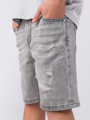 JEANS BERMUDA Light Gray / 14