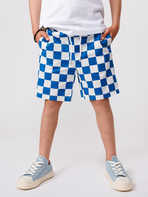 WOVEN BERMUDA Blue Check / 14