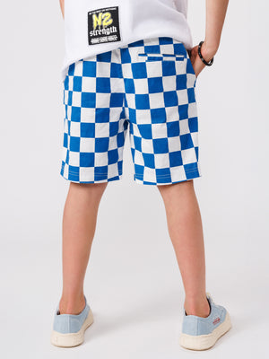 WOVEN BERMUDA Blue Check / 14