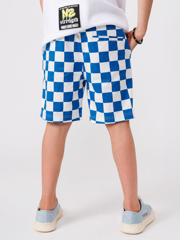 WOVEN BERMUDA Blue Check / 14