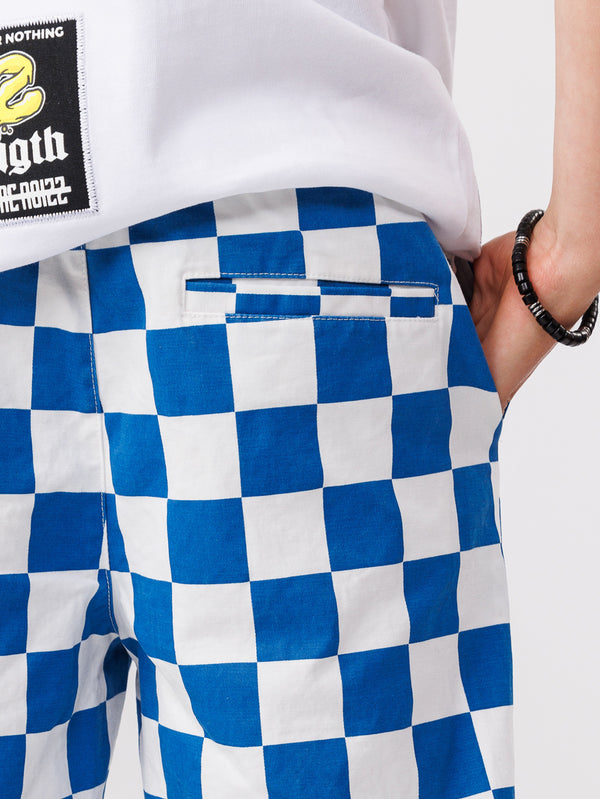 WOVEN BERMUDA Blue Check / 14