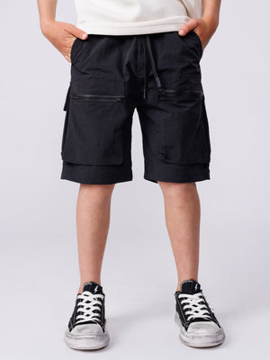 CARGO WOVEN PANTS Black / 14