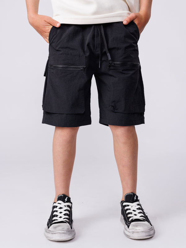CARGO WOVEN PANTS Black / 14