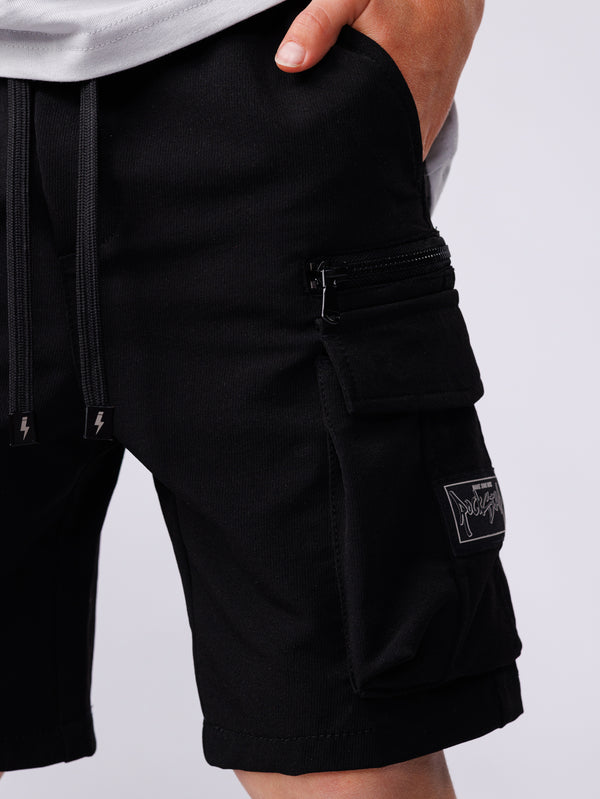 CARGO WOVEN BERMUDA Black / 8