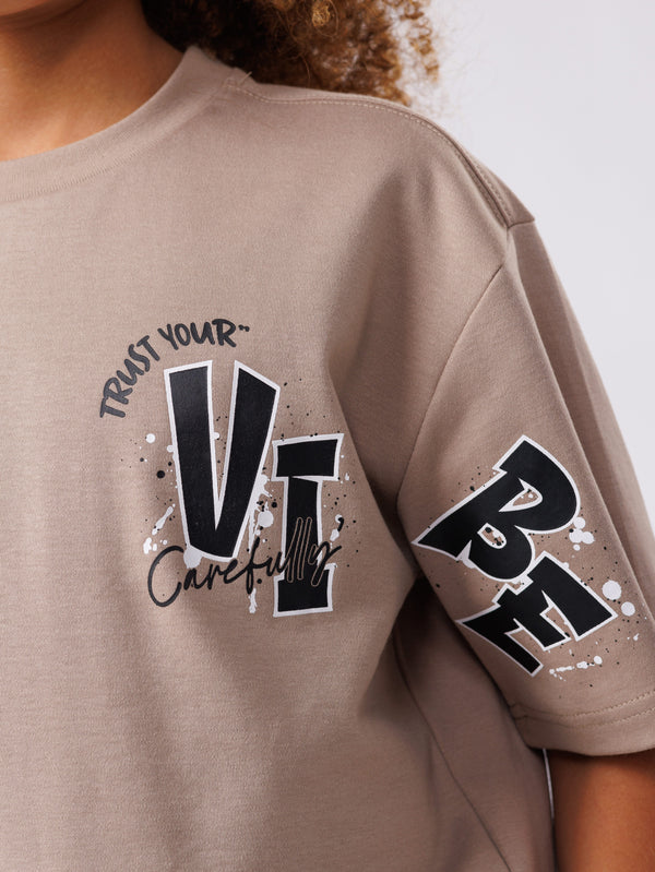 FASHION T-SHIRT Gray/Brown / 14