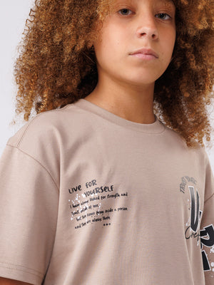 FASHION T-SHIRT Gray/Brown / 14