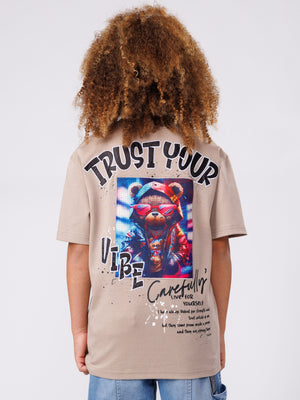 FASHION T-SHIRT Gray/Brown / 14