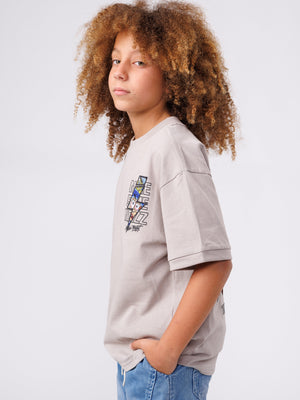 FASHION T-SHIRT Gray/Brown / 14