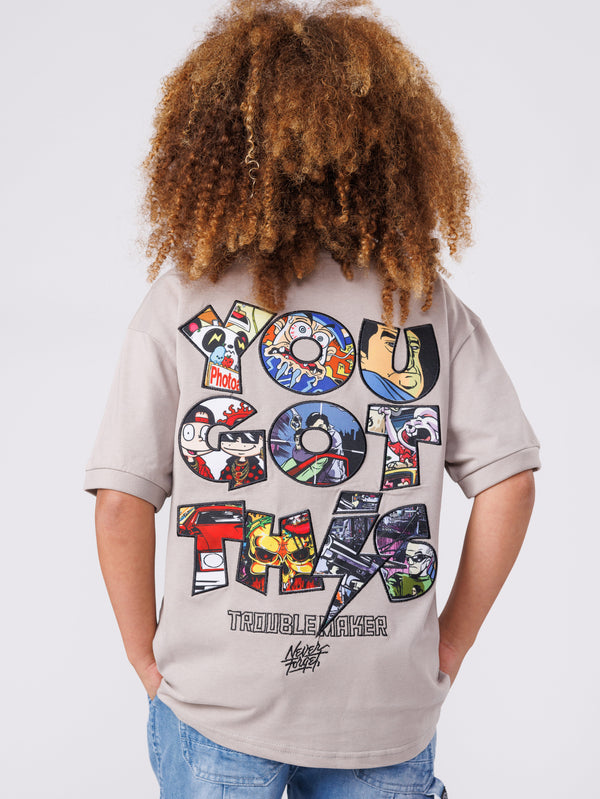 FASHION T-SHIRT Gray/Brown / 14