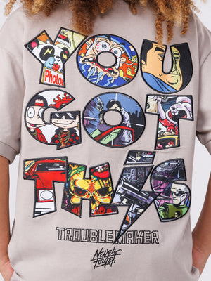 FASHION T-SHIRT Gray/Brown / 14