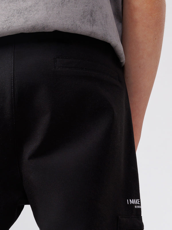 CARGO WOVEN PANTS Black / 14