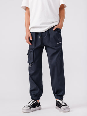 CARGO WOVEN PANTS Navy / 14