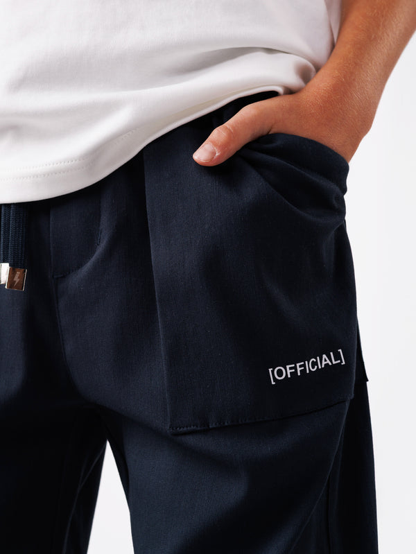 CARGO WOVEN PANTS Navy / 14