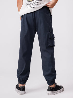 CARGO WOVEN PANTS Navy / 14
