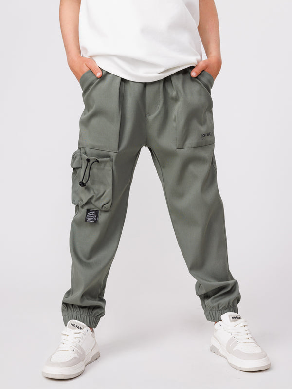CARGO WOVEN PANTS Khaki / 14