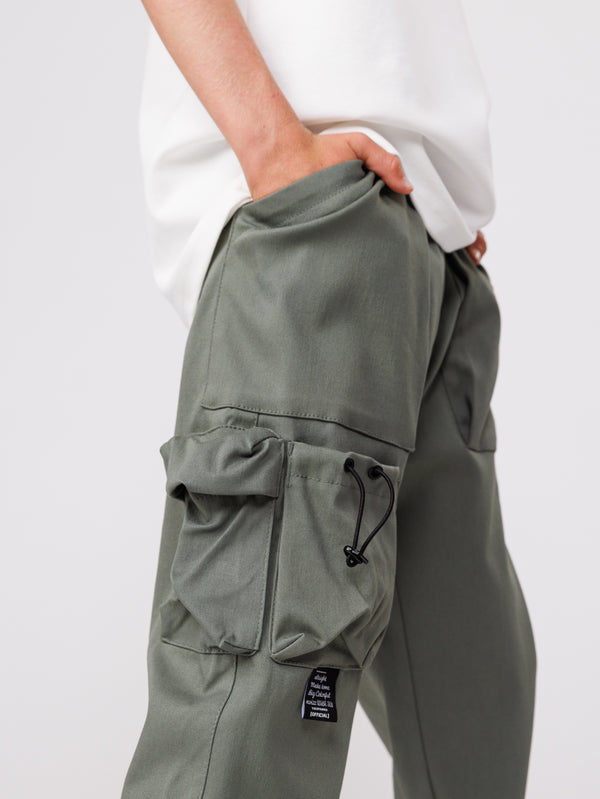 CARGO WOVEN PANTS Khaki / 14