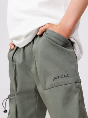 CARGO WOVEN PANTS Khaki / 14