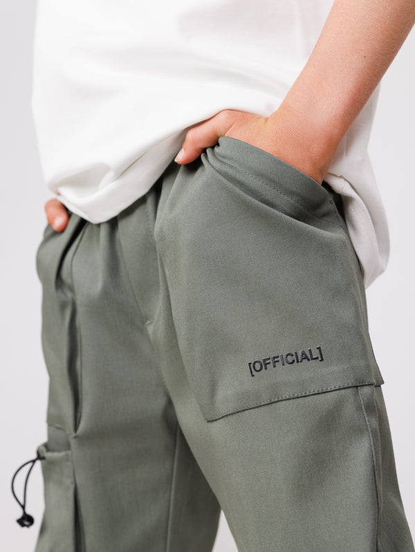 CARGO WOVEN PANTS Khaki / 14