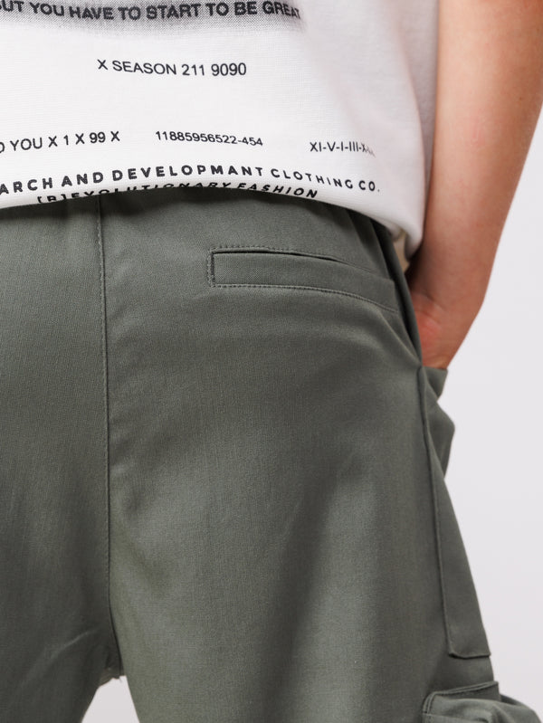 CARGO WOVEN PANTS Khaki / 14