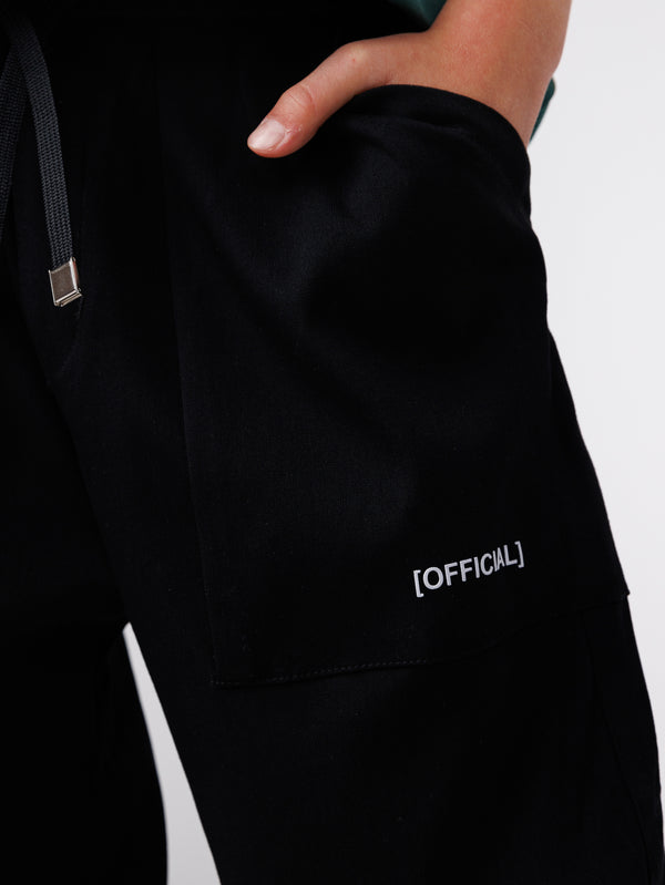 CARGO WOVEN PANTS Black / 13