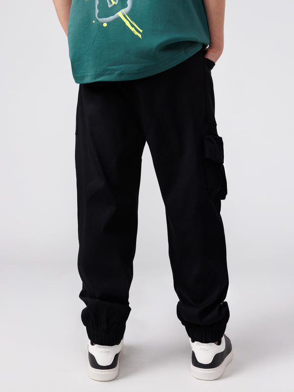 CARGO WOVEN PANTS Black / 13