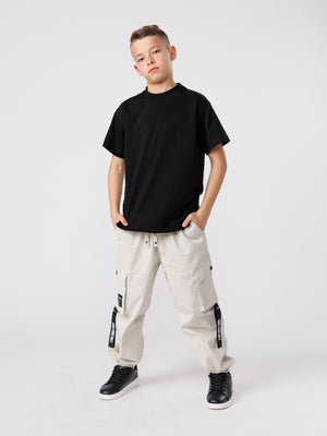 CARGO WOVEN PANTS Beige / 14