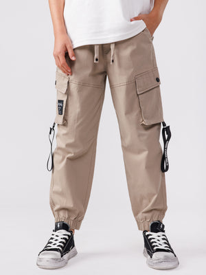CARGO WOVEN PANTS Khaki / 14