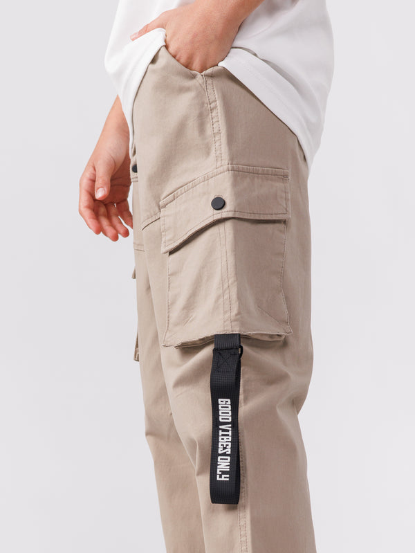 CARGO WOVEN PANTS Khaki / 14