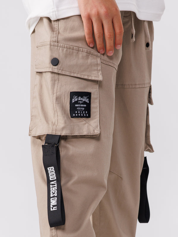 CARGO WOVEN PANTS Khaki / 14